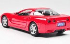 Red / Black 1:24 Scale Welly Diecast 1999 Chevrolet Corvette