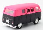 Kids Pink-Black Welly 1:36 Scale Diecast 1963 VW T1 Bus Toy