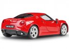 1:24 Scale Red / White Welly Diecast Alfa Romeo 4C Model