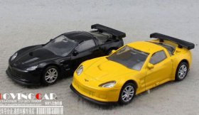 Black / Yellow Kids 1:64 Scale Diecast Chevrolet Corvette Toy