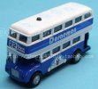 Blue Diecast Kids Doaemon Double Decker Bus Toy