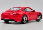 Kids 1:36 Scale Welly Red Diecast Porsche 911 Carrera S Toy