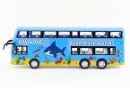 Kid Blue Hong Kong Submarine World Diecast Double Decker Bus Toy