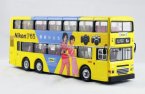 1:76 Scale Yellow NO. 6A Hong Kong Double Decker City Bus Model