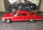 Black 1:18 Scale Welly Diecast 1963 Chevrolet Impala Model