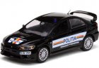 Black 1:43 Police Diecast Mitsubishi Lancer Evolution X Model