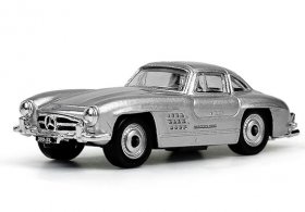 1:64 Scale Silver Diecast 1954 Mercedes-Benz 300 SL Model