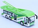 Red / Green / Blue Kids Diecast Trolley Bus Toy