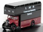 Black Mini Scale Oxford Die-Cast LMS Bedford Luton Van Model