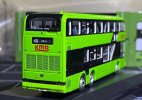 1:76 Green KMB Diecast BYD B12D Electric Double Decker Bus Model