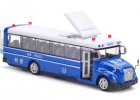 Blue 1:55 Scale Kids Diecast Police School Bus Toy