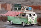 Red / Green / Blue Small Scale Tinplate VW Camper Bus Model