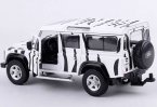 1:36 Scale Orange / White Kids Diecast Land Rover Defender Toy