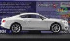 White / Yellow 1:43 Diecast Bentley Continental GT V8 Model