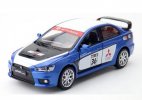 Kids 1:32 Red / Blue Diecast Mitsubishi Lancer Evolution Toy