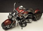 Wine Red Tinplate Handmade Medium Scale Harley Davidson