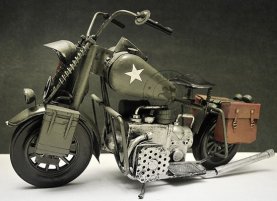 Handmade Army Green Medium Scale 1942 Harley Davidson WLA