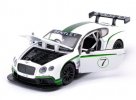 White 1:32 Scale Kids Diecast Bentley Continental GT3 Toy