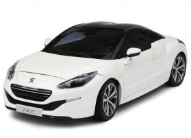 White 1:18 Scale Norev Diecast Peugeot RCZ Model