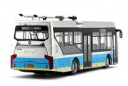 Blue-Silver 1:64 Diecast Foton BJD WG120F Trolley Bus Model