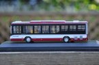 Gray-Red 1:64 Scale Diecast HuangHai Beijing City Bus Model