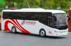 1:43 Scale White DURABUS Diecast Zhongtong Coach Bus Model
