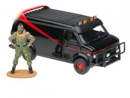 Black THE A-TEAM Theme CORGI Brand Diecast GMC VAN Model