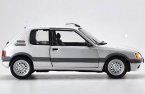 Silver 1:18 Scale NOREV Diecast 1991 Peugeot 205 GTI Model