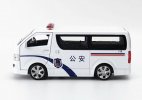 White 1:32 Scale Police Kids Diecast Toyota Hiace Toy