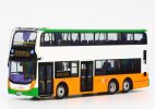 White-Green 1:76 Diecast ADL Enviro 500 Double Decker Bus Model