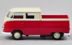 1:36 Scale White-red Kids VW Pickup Truck T1 Bus Toy