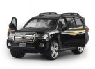 White / Black 1:24 Scale Kids Diecast Toyota Land Cruiser Toy