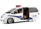 White-Blue 1:32 Scale Kids Police Diecast Toyota Estima MPV Toy