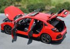 1:18 Scale Red / Black Diecast 2021 Honda Civic Hatchback Model