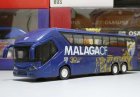 Blue Malaga F.C. Painting Kids Diecast Coach Bus Toy