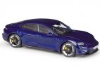 Blue / White 1:24 Bburago Diecast Porsche Taycan Turbo S Model