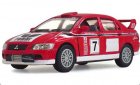 1:36 Scale Kids NO.7 WRC Red Diecast Mitsubishi Lancer Toy