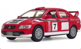 1:36 Scale Kids NO.7 WRC Red Diecast Mitsubishi Lancer Toy