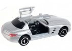 1:65 TOMY Kids Silver Diecast NO.91 Mercedes-Benz SLS AMG Toy