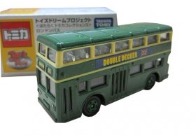 1:130 Mini Scale Green TOMY TOMICA London Double-decker Toy Bus