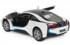 Silver / Black / White / Blue 1:36 Kids Diecast BMW I8 Toy