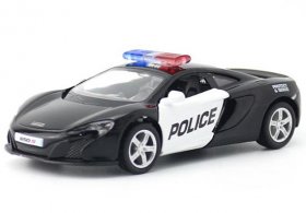 Black 1:36 Scale Police Diecast McLaren 650S Car Toy