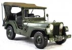 Medium Size Army Green Vintage Tinplate 1942 Army Jeep Model