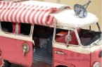 Medium Scale Red Tinplate 1966 VOLKSWAGEN DELUXE BUS Model