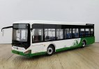 White-Green 1:42 Diecast Zhongtong Electric City Bus Model