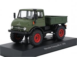 1:43 Deep Green 1970 Diecast Mercedes Benz Unimog 406 A Model