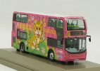 Pink 1:76 NLB Diecast Dennis Enviro 400 Double Decker Bus Model
