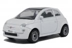 White 1:43 Scale Diecast Fiat 500 Model