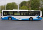 1:43 Scale White-Blue Diecast Daewoo Shanghai City Bus Model