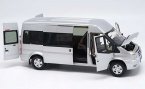 Silver 1:18 Scale Diecast Ford Transit Model